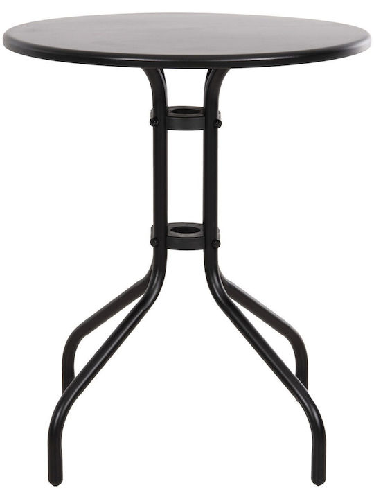Tisch Café für kleine Außenbereiche Stabil Lino Black 60x60cm