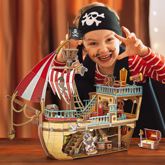 Puzzle 3D Pirate Ship With Treasure 157pcs
