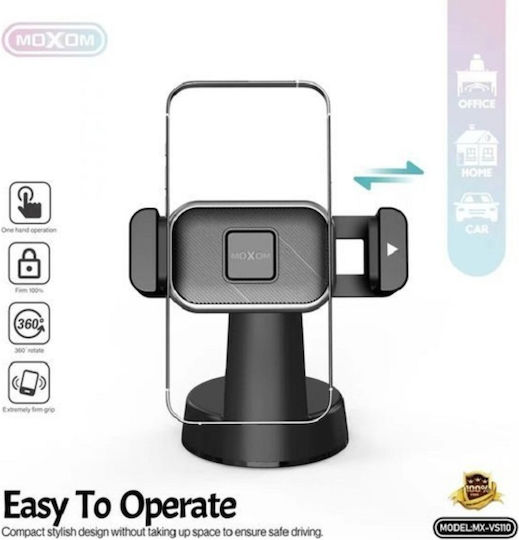 Moxom Car Mobile Mount 4" - 6.8" with Adjustable Hooks Black