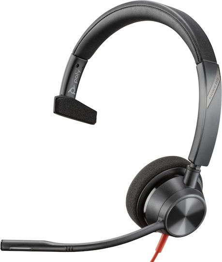 Poly Blackwire 3310 On Ear Multimedia Ακουστικά με μικρόφωνο και σύνδεση USB-A / USB-C