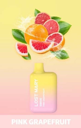 Lost Mary Einweg-E-Zigarette 600 Einweg-E-Zigaretten Pink Grapefruit 2ml 20mg Rosa