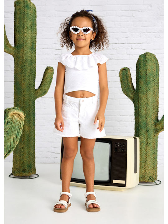 Kids' Shorts/Bermudas Fabric White