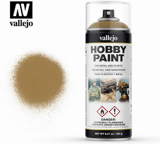Acrylicos Vallejo Hobby Paint Χρώμα Μοντελισμού σε Spray Panzer Yellow 264g 400ml