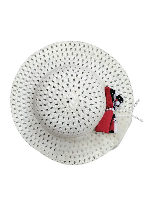 Domina Kids' Hat Straw White