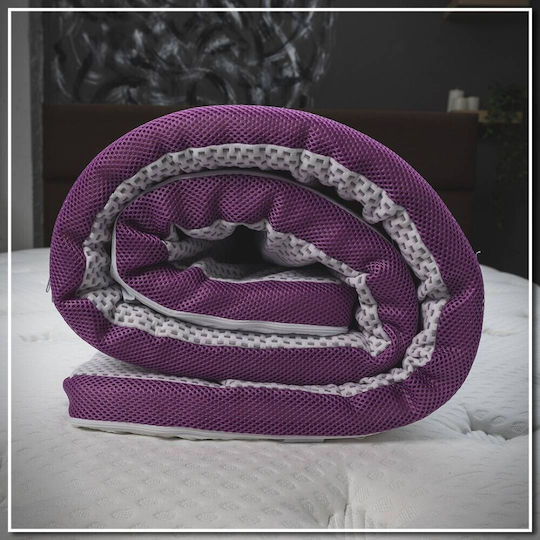 Klikareto Ανώστρωμα Lavander Διπλό Memory Foam 140x190x4εκ.