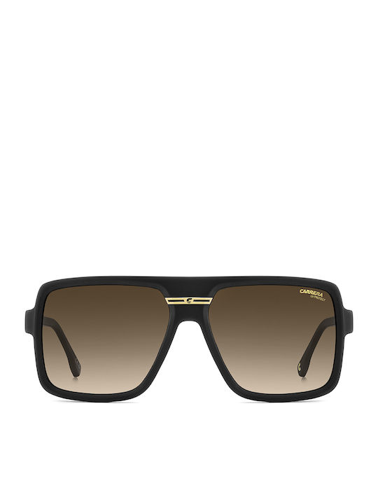 Carrera Victory Unisex Sunglasses With Black Horn-Rimmed Frame And Grey Lens 09/S I46/86