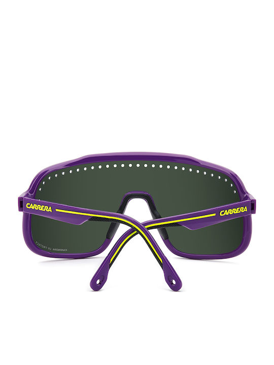Carrera Unisex Sunglasses with Purple Horn-Rimmed Frame and Grey Lens SPORT 02/S 83W/MT