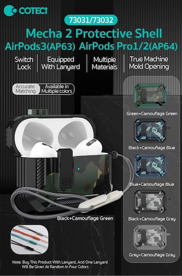 Coteci AP-63 Hülle in Blau für Apple AirPods 3