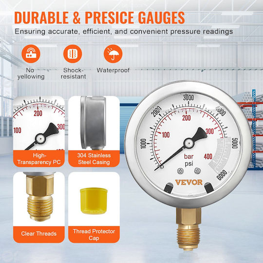 Vevor JXYBZ5T13G0031N8JV0 Manometer Glyzerin