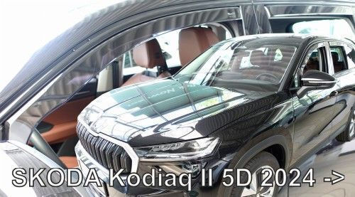 Heko Set of Windbreakers Front and Rear Car Dark Fime for Skoda Kodiaq 5D 2024+ 4pcs