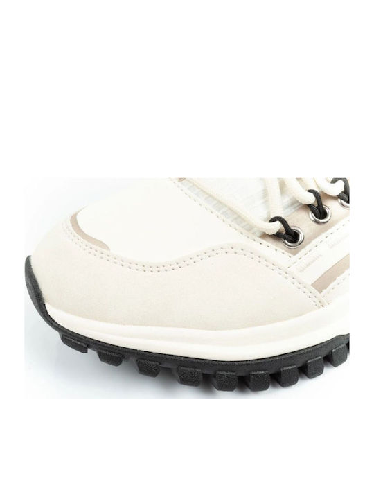 Warmer Leder Damenstiefel mit Gummizug Weiß