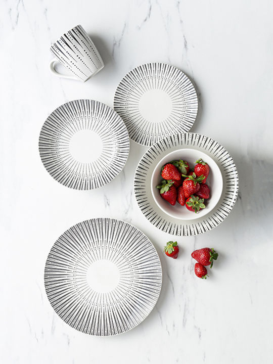 Nava Plate Desert made of Porcelain White with Diameter 19cm