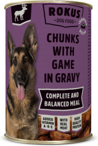 Rokus Wet Food Dogs in Cans with Deer 415gr