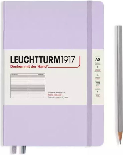 Leuchtturm1917 Тетрадка 125 Листа A5 На райета Лилав