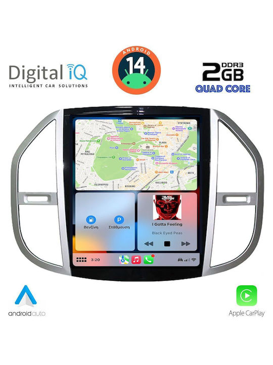 Digital IQ Car Audio System for Mercedes-Benz Vito 2015 (Bluetooth/USB/AUX/WiFi/GPS/Apple-Carplay/Android-Auto) with Touch Screen 9.7"