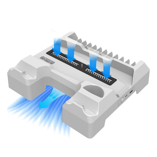 Răcitor Radiator Ps5 Digital Edition Încărcător Controller Consolă Culoare Albă Abyz