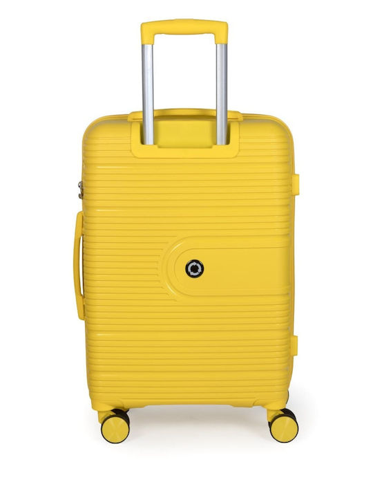 Newcom Cabin Travel Suitcase Hard Yellow with 4 Wheels Height 55cm N1594/50