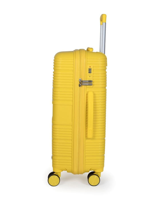 Newcom Cabin Travel Suitcase Hard Yellow with 4 Wheels Height 55cm N1594/50