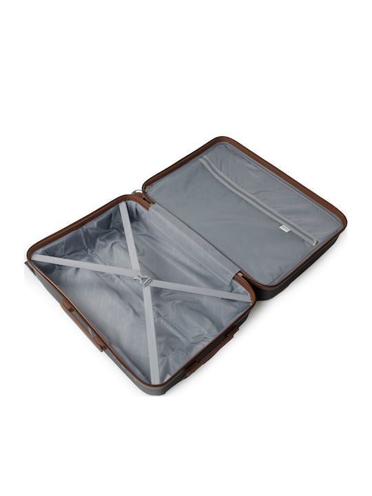 Newcom Large Travel Suitcase Hard Black with 4 Wheels Height 76cm N1596/70