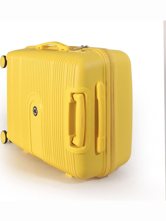 Newcom Cabin Travel Suitcase Hard Yellow with 4 Wheels Height 55cm N1594/50