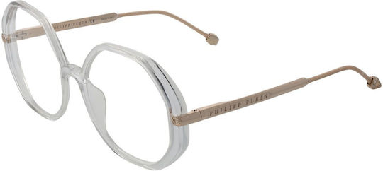 Philipp Plein Transparent Weiblich Metallisch Brillenrahmen VPP053S 0880