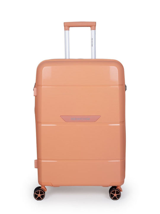 Newcom Reisekoffer Hart Sonnenfarben Maximalhöhe 75,5cm mit 4 Räder Set 2 Stück