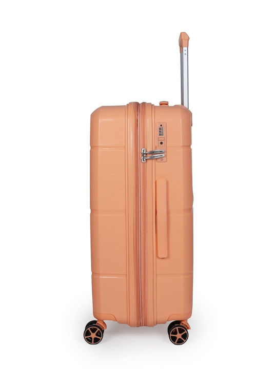Newcom Reisekoffer Hart Sonnenfarben Maximalhöhe 75,5cm mit 4 Räder Set 2 Stück