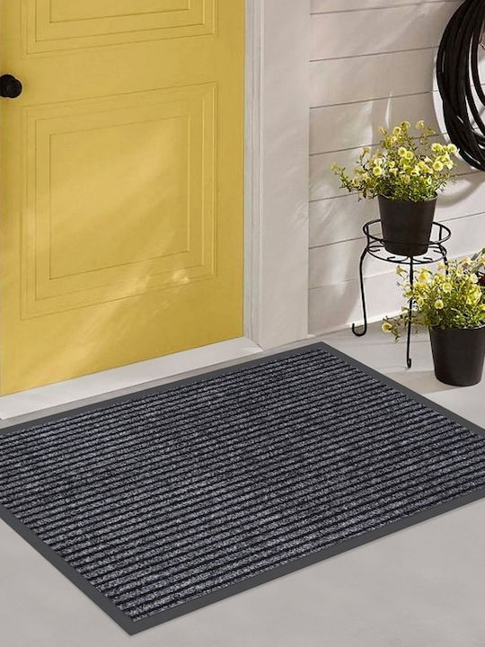 Home Use Entrance Mat Anti-slip Gray 60x40cm Thickness 6mm