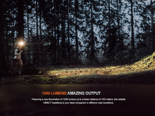 Fenix Επαναφορτιζόμενος Φακός Κεφαλής LED IP68 με Μέγιστη Φωτεινότητα 1200lm
