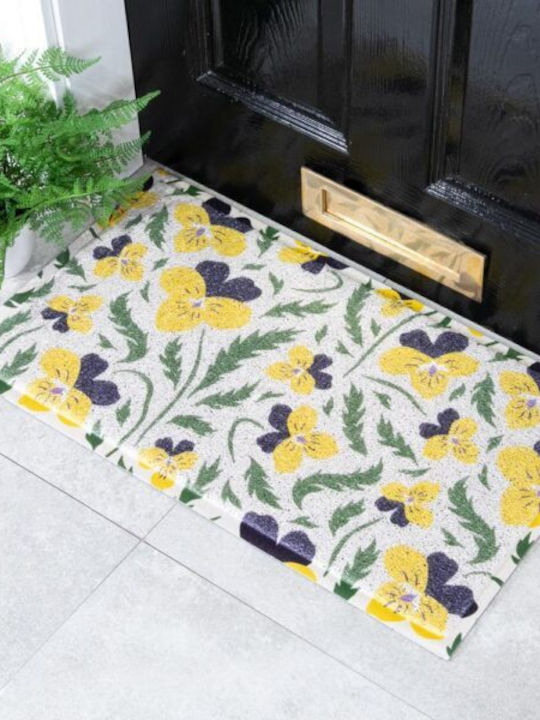 Artsy Mats Entrance Mat Yellow Pansy 70x40cm
