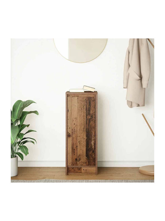 Sideboard Wooden with Drawers Brown 29.5x34x76cm