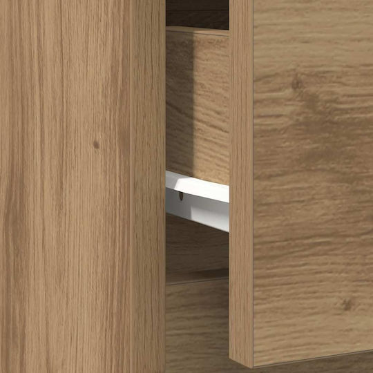 Sideboard Wooden with Drawers Brown 71x35x65cm