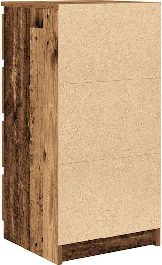 Чекмеджета За Бюро Дървени Кафяви 37.5x35x76см