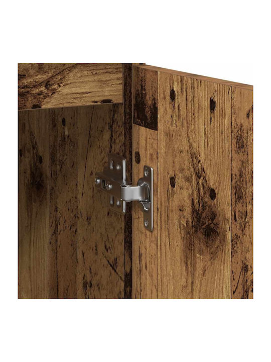 Sideboard Wooden with Drawers Brown 29.5x34x76cm