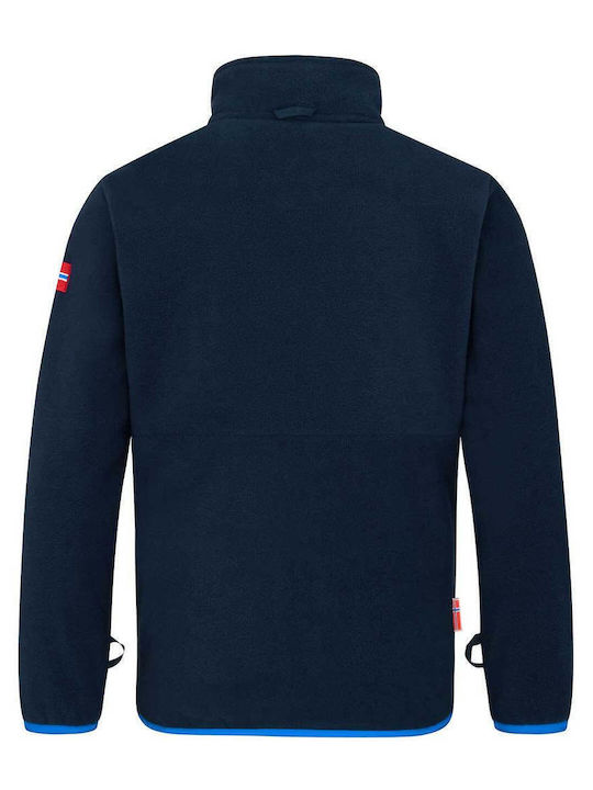 Kids Casual Short Coat with Hood Blue
