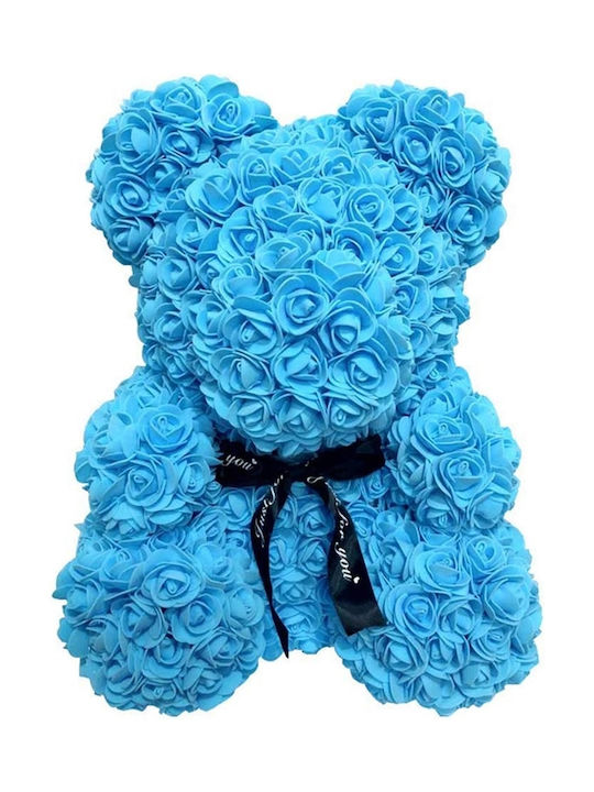 Teddybär Künstliche Rosen Hellblau 35 cm Kunststoff Teddybär Künstliche Rosen Hellblau 35 cm Kunststoff