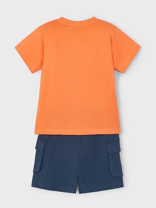 Kids' Set with Shorts Summer 2pcs Coral/Blue