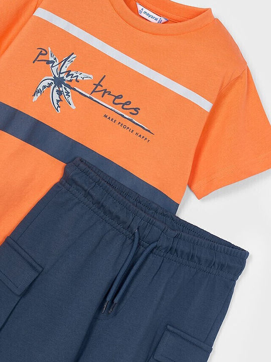 Kids' Set with Shorts Summer 2pcs Coral/Blue