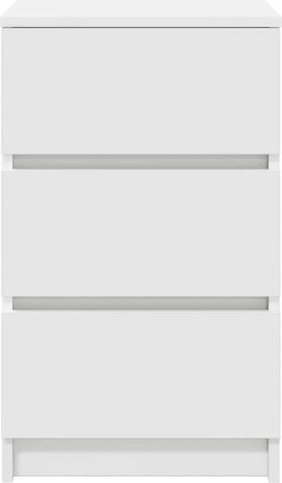 Vidaxl Nachttische 3 Schubladen 2 Stk Weiß 39x35x65cm Weiß