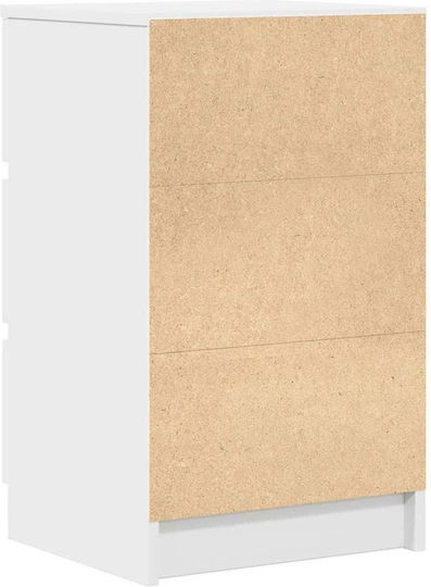 Vidaxl Nachttische 3 Schubladen 2 Stk Weiß 39x35x65cm Weiß