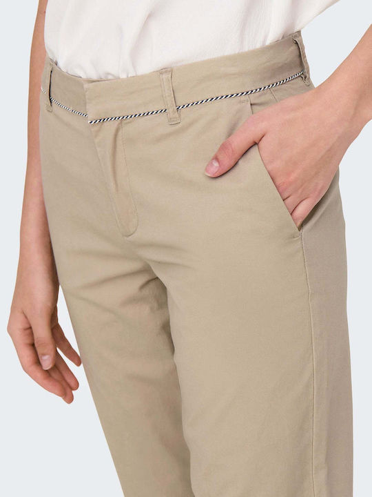 Only Femei Pantaloni Chino Beige