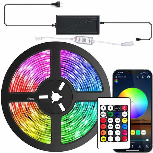 LED Лента RGB Светлина 5м Тип SMD5050 с Дистанционно управление