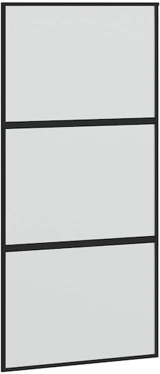 Vidaxl Σετ Συρόμενης Πόρτας Υλικό Μαύρο 102,5x205 Cm Μαύρο