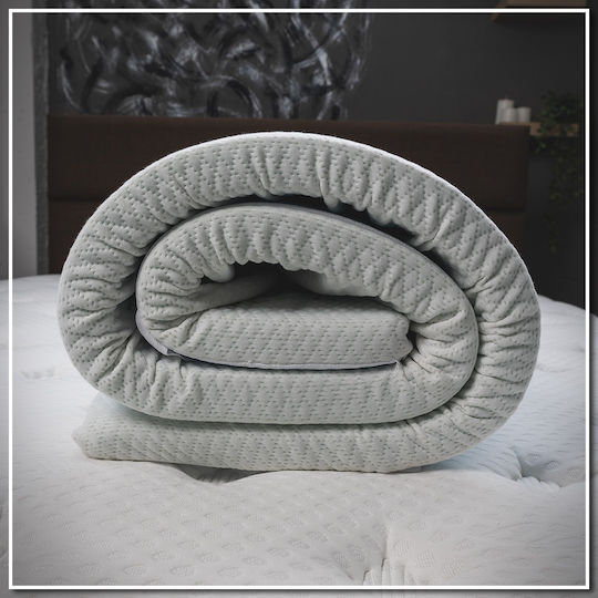 Double Mattress Topper "Aloe Vera" 140x190x4 2etopaloe4-140190
