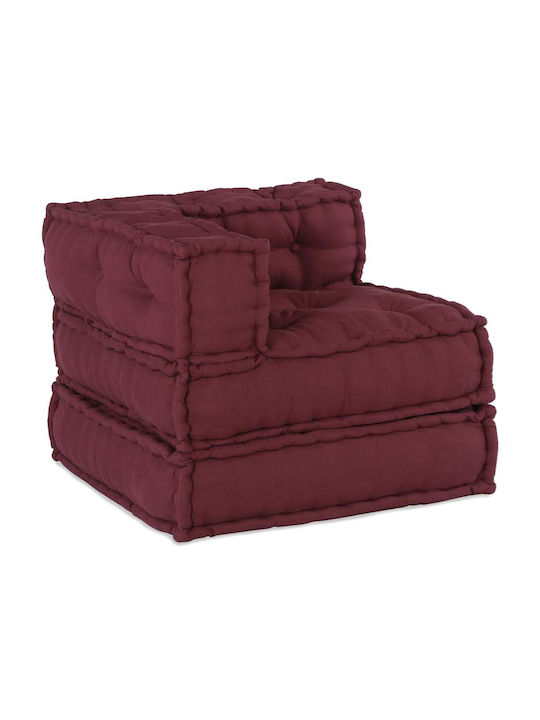 Vidaxl Modular Pouffe Maroon 70x70x54 Ύφασμα Κόκκινο