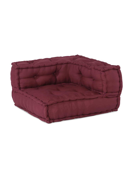 Vidaxl Modular Pouffe Maroon 70x70x54 Ύφασμα Κόκκινο