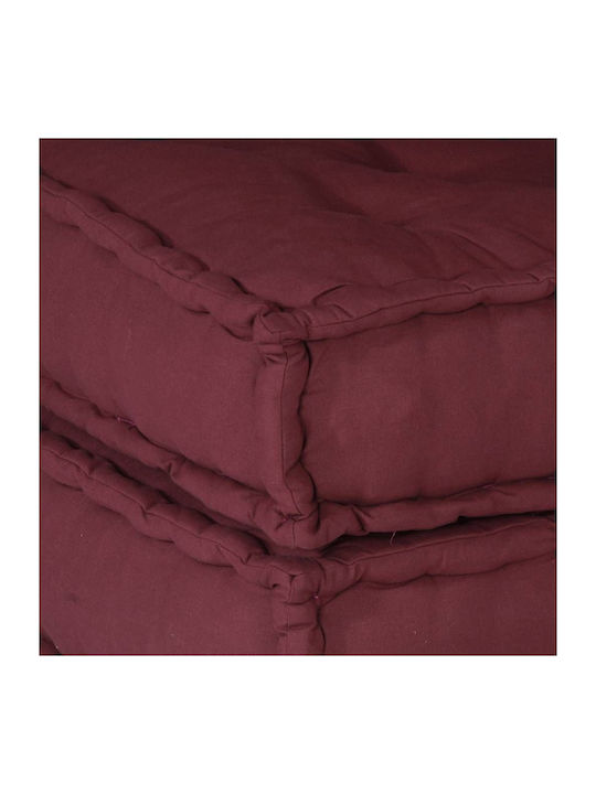 Vidaxl Modular Pouffe Maroon 70x70x54 Ύφασμα Κόκκινο