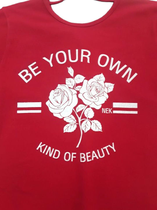 Nek Kids Wear Παιδικό Σετ με Κολάν Red 2τμχ