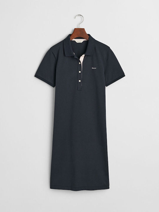 Summer Mini Athletic Dress Short Sleeve Blue