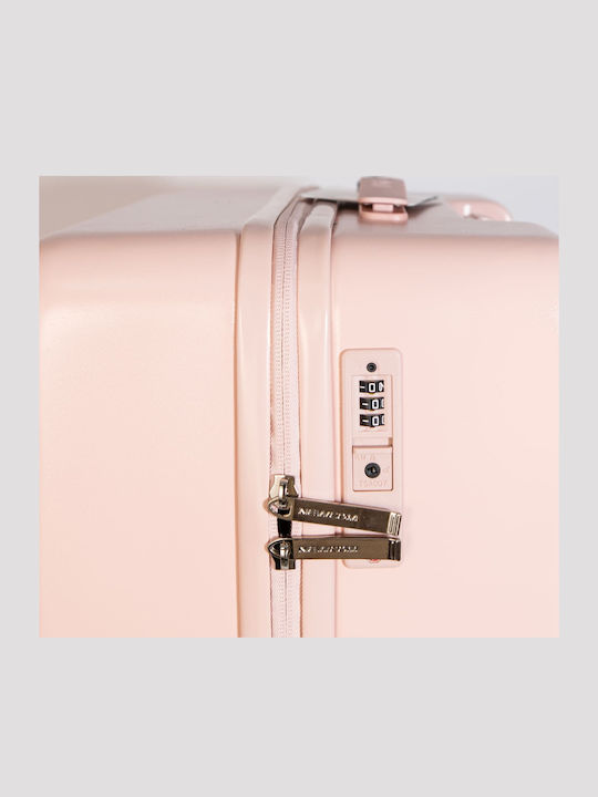 Newcom Reise Koffer Hart Rosa Maximale Höhe 79cm mit 4 Räder Set 2 Stück